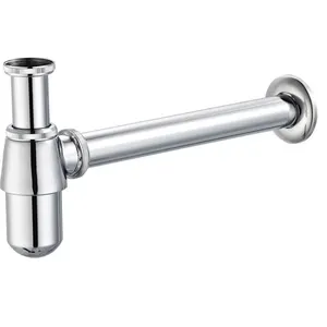 Sifón de latón cromado para botella, trampa para residuos de sifón, antiolor, para fregadero de baño, G1-1/4 pulgadas, 32mm