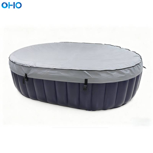 Couverture de <span class=keywords><strong>spa</strong></span> <span class=keywords><strong>gonflable</strong></span> isolée OHO toutes saisons en PVC renforcé, design ovale moderne, économie d'énergie, utilisation intérieure/extérieure, 2 à 4 personnes - Product Image 6