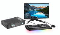 Sharevdi K1 A6-6400T Linux Win10 PC Desktop kecil DDR3 AMD 12V Tampilan ganda Vesa Mount industri tanpa kipas PC Mini