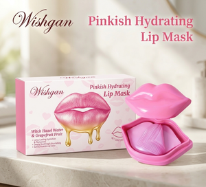 Mascarilla Labial Hidratante Rosa Wishgan con Extracto de Hamamelis y Pomelo, Parches Reafirmantes en Lámina, 20 Unidades - Product Image 1