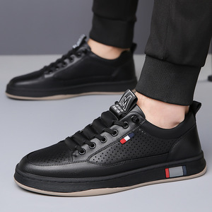 Zapatillas Blancas Sin Cordones para Hombre, Transpirables, con Punta Redonda, Parte Superior Sintética, Suela de Goma, Entresuela de EVA, Zapatos Casuales de Verano - Product Image 2