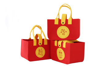 ODM 工厂价奢华时尚新设计耐用定制徽标可爱休闲手提包两肩带环保毛毡开口式 - Product Image 3