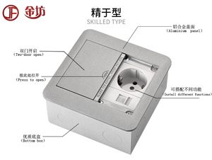 Critères allemands Boîtier de prise électrique au sol avec port USB multifonction intégré US UK Vendu en Thaïlande, Angleterre - Product Image 4