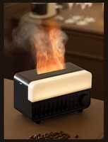 Speaker Mini Desktop 3D, Aroma api USB ultrasonik pelembab udara, lampu malam, mesin suara kebisingan putih untuk kamar tidur