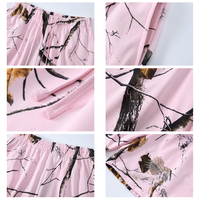 Shorts de sport décontractés pour hommes, séchage rapide, imprimé feuille par transfert thermique, coupe ample, camouflage rose, pour l'été