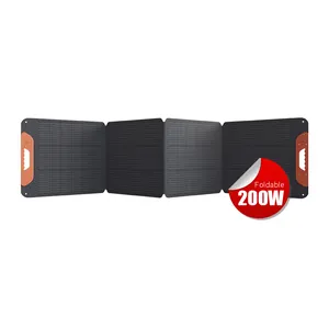 200 Watt 12 Volt Opvouwbare Koffer Off-Grid Solar Kit Met Waterdichte Mppt Zonne-Controller Batterij