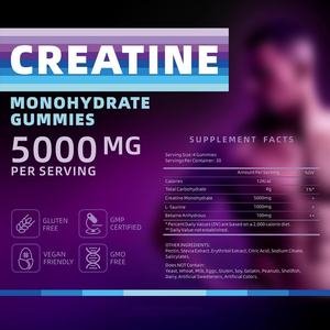 Creatina Monohidrato en Gomitas de Marca Privada OEM, Suplemento Energético para Uso Post-Entrenamiento, Botella de 120 Unidades para Adultos - Product Image 3