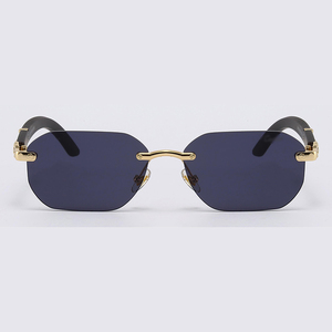 Lunettes de soleil classiques <span class=keywords><strong>Crti</strong></span> Gold, lunettes de marque, lunettes de soleil de luxe, lunettes de soleil de créateur, lunettes en métal sans monture, lunettes anti-UV - Product Image 4