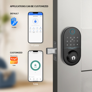 Oyo thời trang chống cháy Keyless nhập vân tay điện tử khóa cửa với bàn phím vật lý chốt cửa trước khóa thông minh - Product Image 4