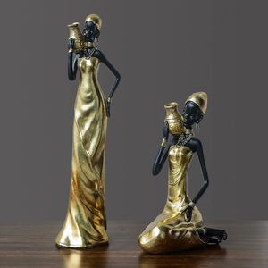 Élégante Sculpture en Résine Style Africain Amour & Bouddhisme - Cadeau Idéal pour la Décoration Intérieure, Article de Collection - Product Image 4