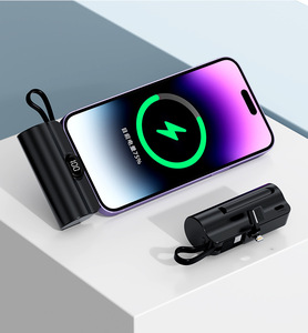 Xách tay mini ngân hàng điện sạc LED hiển thị USB C 5W sạc nhanh cho các thiết bị Android dễ thương nhỏ Pin ngân hàng DC giao diện đầu vào - Product Image 1