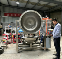 Marmite industrielle double couche grande capacité électrique/vapeur/gaz pour cuisson du thé et de la viande avec panier inclinable
