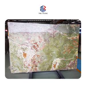 TMZ Stone ODM OEM Dalles d'onyx vert antique naturel de haute qualité Design moderne pour intérieur extérieur hôtel Comptoir mural - Product Image 4