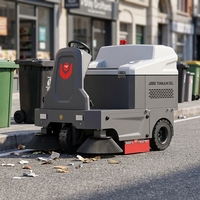 Balayeuse autoportée CleanHorse M3 neuve pour extérieur, balayeuse de voirie 1400 mm, nettoyeur de surface pour places de stationnement commerciales, 1200 W, 180 L