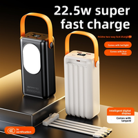 Batterie portable au lithium polymère de grande capacité 30000 mAh avec écran LED pour une charge rapide 22,5 W en extérieur, interface d'entrée Type-C
