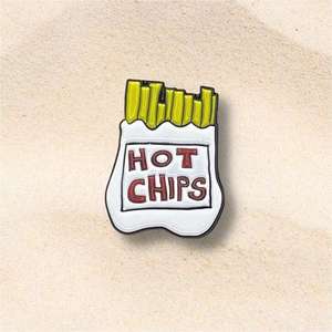 เฟรนช์ฟรายส์เฟรนช์ฟรายส์ชิปเคลือบนุ่มออกแบบได้ตามต้องการกระเป๋าเป้สะพายหลังแสนสนุกเครื่องเพชรพลอยสำหรับคนรักอาหารสัญลักษณ์คนรักมันฝรั่ง - Product Image 5