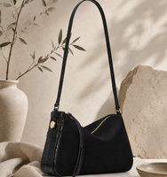 Sac fourre-tout hobo en cuir véritable pour femme, marque privée, marron, avec fermeture éclair supérieure et bordure effet crocodile, pour usage quotidien, par le fabricant