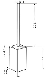 Square <strong>Brush</strong> Holder Bathroom Wall Mounted 304 Stainless Steel <strong>Chrome</strong> <strong>Toilet</strong> <strong>Brush</strong> - Product Image 3