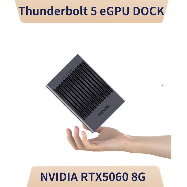 FEVM FNGT5 PRO Thunderbolt 5/Oculink External RTX5060 GDDR6 New Mini GPU Dock Laptop Gaming Peripherals
