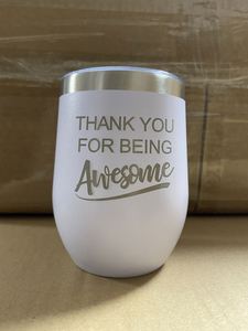 Vaso Térmico Personalizado con Logotipo, de Acero Inoxidable con Recubrimiento en Polvo, Aislado, en Forma de Huevo, para Café o Vino, con Tapa, de 12 oz - Product Image 2