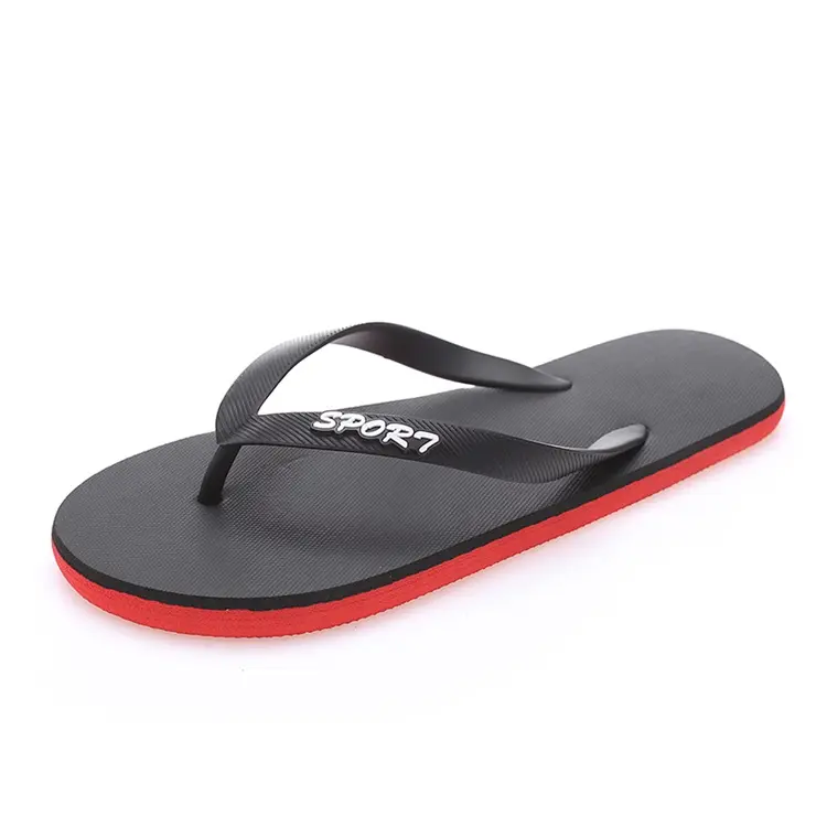 Fashion Color Matching Red Black Color Summer Comfortable Light Flat Slippers Flip Flops Shoes men's and women's flip-flops