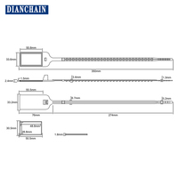 Étiquette de sceau en plastique 55*33mm, haute fréquence, résistante aux hautes températures, puce Pcb213, étiquette anti-démolition à usage unique