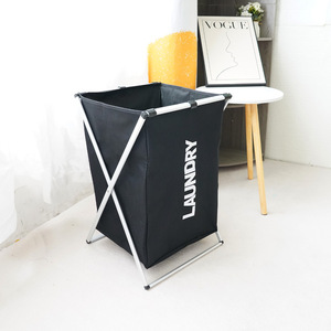 Cesto per <span class=keywords><strong>biancheria</strong></span> <span class=keywords><strong>sporca</strong></span> in tessuto Oxford a tre scomparti, pieghevole, con tubi in lega di alluminio, per la classificazione e lo stoccaggio - Product Image 3