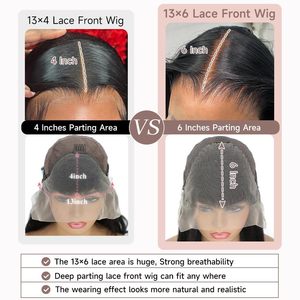 Perruque en cheveux Remy de qualité supérieure, douce, européenne, densité 180, dentelle frontale 13x6, cheveux naturels, bandeau - Product Image 3