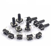 Microinterruptor PCB chip Interruptor táctil tamaño personalizado común botón de llave de cuatro pines crimpado interruptor SMD