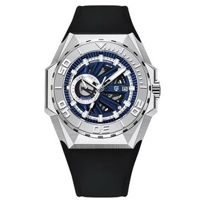 Pagani Design YS007 Watch <b>Automatic</b> Mechanical Movement Luxury Watch for Men Leather Silicone Relogio Masculino Men Watch - Product Image 3