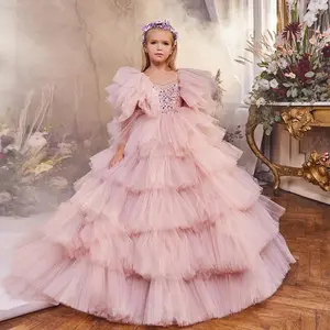 S0351H Performance costume princess dress birthday piano performance model trailing temperament cute dress