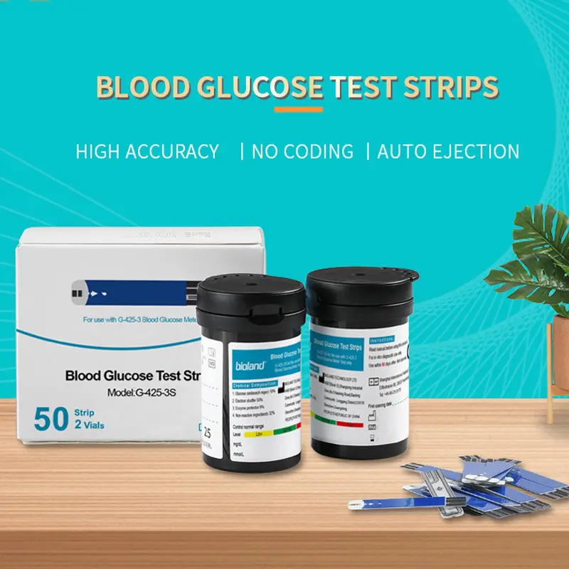 Оптовая продажа, тест-полоски для диабетического глюкометра, активные тест-полоски 50, доступные для экспорта в США, поставщики тест-полосок для диабетиков |