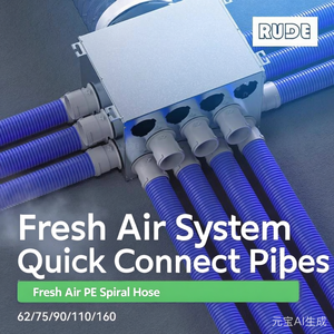 צינור אוורור גלי כפול דופן מפוליאתילן בהתאמה אישית 75 מ\\\"מ, גמישות גבוהה, מותג אנדיאן, אחריות 5 שנים, התקנה על קיר, מתאים לבתי ספר - Product Image 4