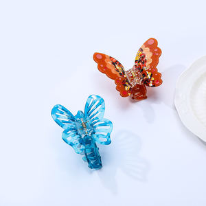 Alta qualità 8.4cm scavato farfalle giappone corea fermagli per capelli donna fermaglio per capelli a farfalla su misura per capelli acetato - Product Image 1