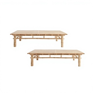 Chaise de jardin en bambou avec coussin gris, style scandinave, mobilier d'extérieur, design à pieds effilés, assise confortable - Product Image 2