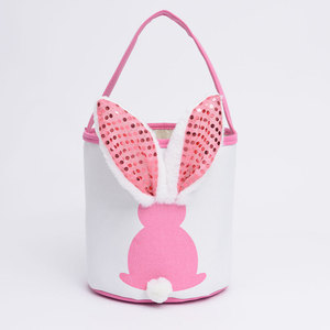 Panier de Pâques lumineux avec oreilles de lapin scintillantes, sac cadeau pour bonbons, nouveauté 2026 - Product Image 6