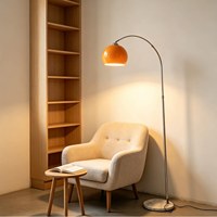 Lampe sur pied longue au design nordique moderne, lumière chaude et froide, lampe sur pied en métal LED pour le coin du salon, la chambre à coucher, décoration