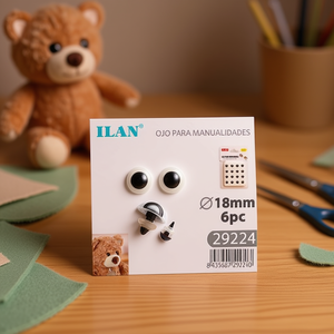 Occhi artigianali Ilan da 18 mm, 6 pezzi, per giocattoli fai da te - Product Image 2