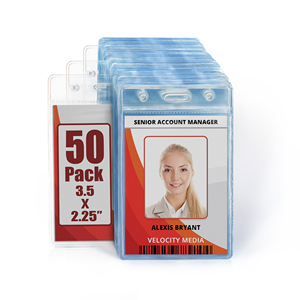 Prix d'usine direct vente chaude en plastique Transparent en gros forte personnalisation 3.5x2.25 badges verticaux du Cambodge - Product Image 2