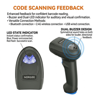 Escáner de Códigos 2D QR/1D/QR/Datamatrix con Cable USB NORGEE NG-3208S de 1.3MP CMOS, con 3 Años de Garantía, en Stock, para Uso en Minoristas y Almacenes