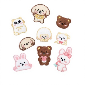 Lovely <b>Animal</b> Bear Rabbit Eco-Friendly Nonwoven <b>Felt</b> Stick-On Embroidered Patches for Jackets Bags Hats Shoes Gifts - Product Image 2