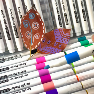Ensemble de stylos marqueurs à pointe feutre en plastique acrylique personnalisés pour la peinture, le dessin, le tissu, le bois, le verre, la céramique, le papier - Product Image 3