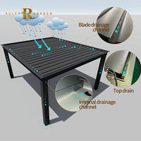 Patio Enceinte Extérieur Cour Aluminium Préfabriqué Jardins d'hiver et Serre Extérieur Préfabriqué Pergola pour maison en verre solaire