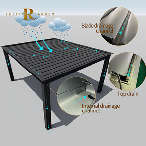 Patio Enceinte Extérieur Cour Aluminium Préfabriqué Jardins d'<span class=keywords><strong>hiver</strong></span> et Serre Extérieur Préfabriqué <span class=keywords><strong>Pergola</strong></span> pour maison en verre solaire - Product Image 4