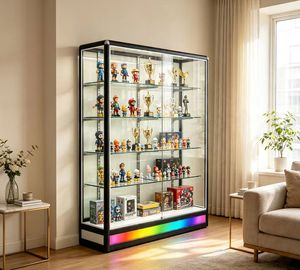 Vitrina móvil de aluminio y vidrio personalizada con luz LED para <span class=keywords><strong>tienda</strong></span> minorista, <span class=keywords><strong>tienda</strong></span> de juguetes de diseño - Product Image 5