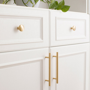 French Style Cabinet Door Handles Solid Brass Gold Bar Pulls For <b>Wardrobe</b> Kitchen Furniture Hardware - Product Image 2