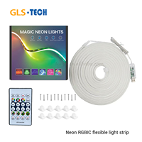 Kit de bande LED néon RGBIC intelligente - 5V USB, étanche, synchronisation musicale, contrôle vocal et par application, lumière flexible pour la décoration DIY de la maison/les fêtes