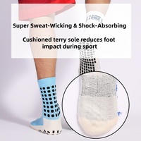Chaussettes de football antidérapantes à points de colle pour hommes, mi-mollet, avec semelle épaisse en tissu éponge, durables, professionnelles, pour la course et le sport