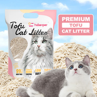 Litière pour chat en tofu en vrac 6L 10L 20L, agglomération rapide, faible poussière, litière pour chat à base de soja, vente en gros, fabricant OEM