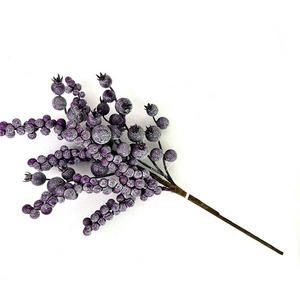 Frutas artificiales púrpuras de bayas simuladas para DIY, decoración de árbol de Acción de Gracias de Navidad, adorno de flores de bayas, decorativo de Halloween - Product Image 6